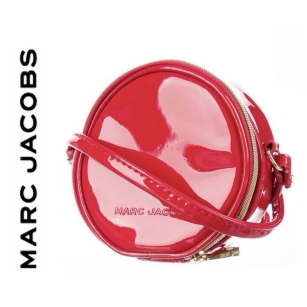 Brand New Marc Jacobs Teddy Mini Red Circle Patent Leather Crossbody